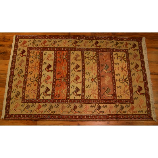 1622 - ShahSeven 'Animal Motif ' Sumak Kilim