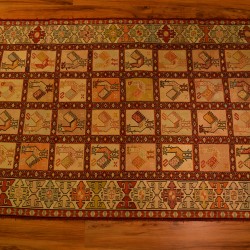 1661 - ShahSeven 'Animal Motif ' Sumak Kilim