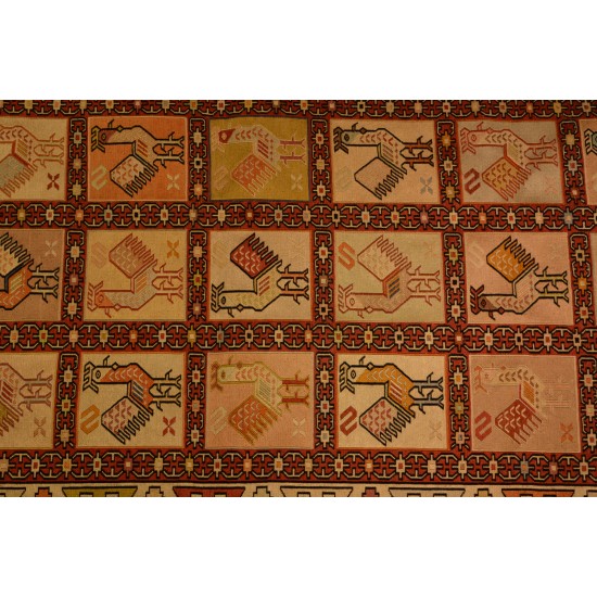 1661 - ShahSeven 'Animal Motif ' Sumak Kilim