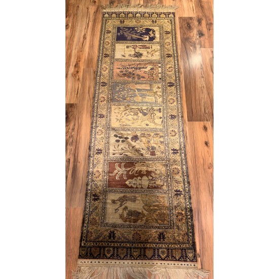 2559 - Soft Vintage Pastel Hallway Rug - Multiple Niche Kayseri